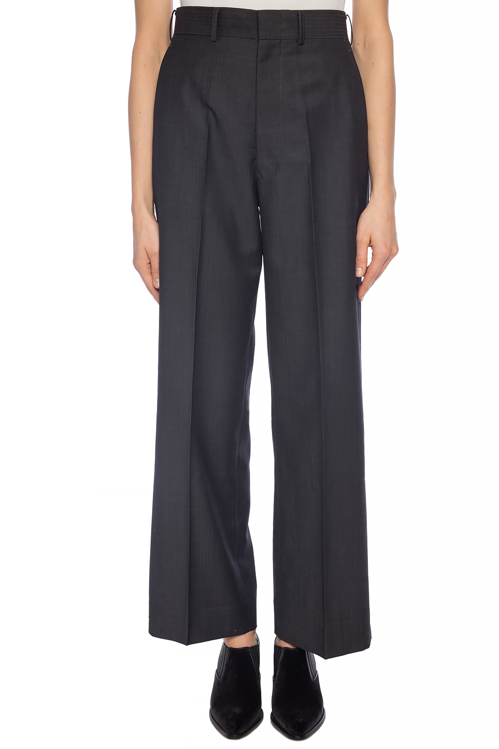 Junya Watanabe Comme des Garçons Creased woolen trousers | Women's